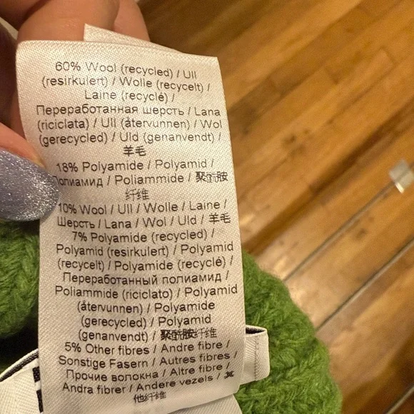 GANNI Vibrant Green Knit Beanie - Picture 4 of 4